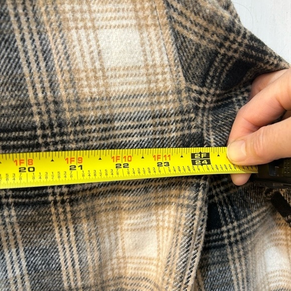 Laundry Bohemian Shacket Plaid Collared Snap Button Front Belted Women’s Sz XL - Picture 7 of 10